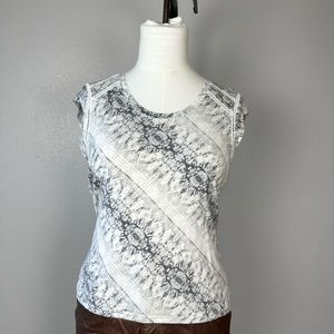 Rose Olive Womens Shirt Size S Tie Dye Soft Cap Sleeves